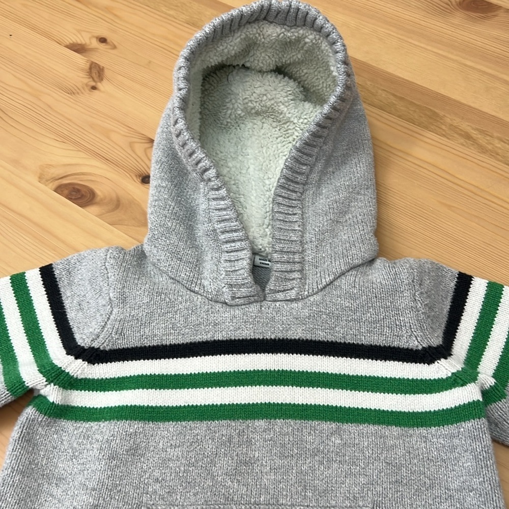 Janie and Jack sweater Hoodie grey - Picture 3 of 10